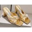 Jimmy Choo Heel 8cm Avenue Nappa Leather Mules Gold 2023