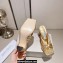 Jimmy Choo Heel 8cm Avenue Nappa Leather Mules Gold 2023