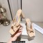 Jimmy Choo Heel 8cm Avenue Nappa Leather Mules Beige 2023