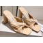 Jimmy Choo Heel 8cm Avenue Nappa Leather Mules Beige 2023