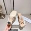 Jimmy Choo Heel 8cm Avenue Nappa Leather Mules Beige 2023