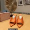 Jimmy Choo Heel 8.5cm Maryanne Mules Satin Orange 2023