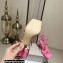 Jimmy Choo Heel 8.5cm Indiya Sandals Pink with Crystal Hearts 2023