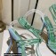 Jimmy Choo Heel 10cm Indiya Sandals Green with Crystal Hearts 2023