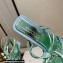 Jimmy Choo Heel 10cm Indiya Sandals Green with Crystal Hearts 2023
