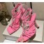 Jimmy Choo Heel 10cm Indiya Sandals Pink with Crystal Hearts 2023