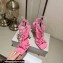 Jimmy Choo Heel 10cm Indiya Sandals Pink with Crystal Hearts 2023