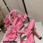 Jimmy Choo Heel 10cm Indiya Sandals Pink with Crystal Hearts 2023