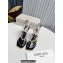 Jimmy Choo Heel 8.5cm Amiral Sandals Black with Beaded Raffia 2023