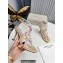 Jimmy Choo Heel 8.5cm Amiral Sandals Beige with Beaded Raffia 2023