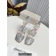 Jimmy Choo Heel 8.5cm Amiral Sandals Silver with Beaded Raffia 2023