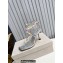 Jimmy Choo Heel 8.5cm Amiral Sandals Silver with Beaded Raffia 2023