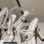 Jimmy Choo Heel 10cm Indiya Sandals White with Crystal Hearts 2023