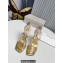 Jimmy Choo Heel 8.5cm Amiral Sandals Gold with Beaded Raffia 2023