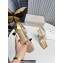 Jimmy Choo Heel 8.5cm Amiral Sandals Gold with Beaded Raffia 2023