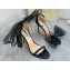 Jimmy Choo Heel 10.5cm Aveline Glitter Sandals Black with Asymmetric Grosgrain Mesh Crystal Fascinator Bows 2023