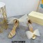 Jimmy Choo Heel 10.5cm Aveline Glitter Sandals Gold with Asymmetric Grosgrain Mesh Crystal Fascinator Bows 2023