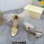 Jimmy Choo Heel 10.5cm Aveline Glitter Sandals Gold with Asymmetric Grosgrain Mesh Crystal Fascinator Bows 2023