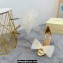 Jimmy Choo Heel 10.5cm Aveline Glitter Sandals Gold with Asymmetric Grosgrain Mesh Crystal Fascinator Bows 2023