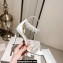 Jimmy Choo Heel 10cm Maisel Sandals White with Crystals 2023