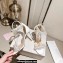 Jimmy Choo Heel 8cm Maisel Sandals White with Crystals 2023