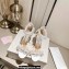 Jimmy Choo Heel 8cm Maisel Sandals White with Crystals 2023