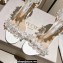 Jimmy Choo Heel 8cm Maisel Sandals White with Crystals 2023