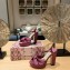 Jimmy Choo Heel 12cm Platform 4cm Heloise Sandals Satin Purple 2023
