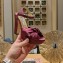 Jimmy Choo Heel 12cm Platform 4cm Heloise Sandals Satin Purple 2023