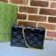 Gucci GG Matelassé chain wallet 723787 Black 2023