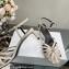 Celine Heel 4.5cm THIN LEATHER STRAPS TRIOMPHE Sandals In Calfskin Creamy 2023