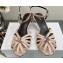 Celine Heel 4.5cm THIN LEATHER STRAPS TRIOMPHE Sandals In Calfskin Nude 2023