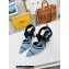 Fendi Heel 8cm Colibrì Canvas High-heeled slingbacks with embroidery Blue/Black 2023