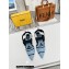 Fendi Heel 8cm Colibrì Canvas High-heeled slingbacks with embroidery Blue/Black 2023