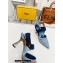 Fendi Heel 8cm Colibrì Canvas High-heeled slingbacks with embroidery Blue/Brown 2023