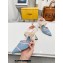 Fendi Heel 8cm Colibrì Canvas High-heeled slingbacks with embroidery Blue/Pink 2023