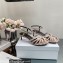 Celine Heel 4.5cm THIN LEATHER STRAPS TRIOMPHE Sandals In Calfskin Nude 2023