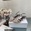 Celine Heel 4.5cm THIN LEATHER STRAPS TRIOMPHE Sandals In Calfskin Nude 2023
