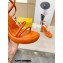 Fendi Heel 9cm Baguette nappa leather padded sandals Orange 2023