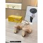 Fendi Heel 9cm Baguette nappa leather padded sandals Beige 2023