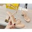 Fendi Heel 9cm Baguette nappa leather padded sandals Beige 2023