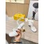 Fendi Heel 9cm Baguette nappa leather padded sandals White 2023