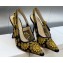 Dior Heel 9.5cm J'Adior Slingback Pumps in Blue Denim Embroidered with Camel-Colored Saint-Gall Motif 2023