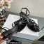 Celine Heel 4.5cm THIN LEATHER STRAPS TRIOMPHE Sandals In Calfskin Black 2023