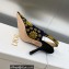 Dior Heel 9.5cm J'Adior Slingback Pumps in Blue Denim Embroidered with Camel-Colored Saint-Gall Motif 2023