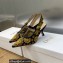 Dior Heel 6.5cm J'Adior Slingback Pumps in Blue Denim Embroidered with Camel-Colored Saint-Gall Motif 2023