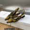 Dior J'Adior Slingback Ballerina Flats in Blue Denim Embroidered with Camel-Colored Saint-Gall Motif 2023