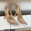 Dior Heel 9.5cm J'Adior Slingback Pumps Nude in Embroidered with Camel-Colored Saint-Gall Motif 2023