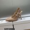 Dior Heel 9.5cm J'Adior Slingback Pumps Nude in Embroidered with Camel-Colored Saint-Gall Motif 2023