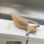 Dior Heel 6.5cm J'Adior Slingback Pumps in Nude Embroidered with Camel-Colored Saint-Gall Motif 2023